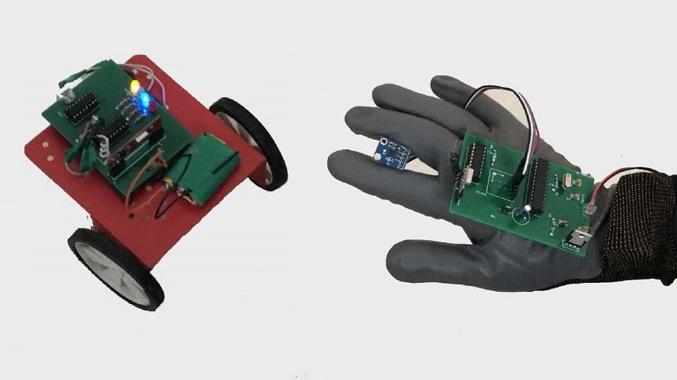 Image for Project An Intelligent Hand Gesture Controlled Robot